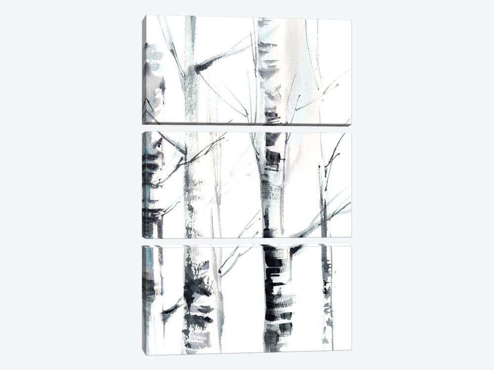 Birch Trees I by Sophie Rodionov 3-piece Canvas Print
