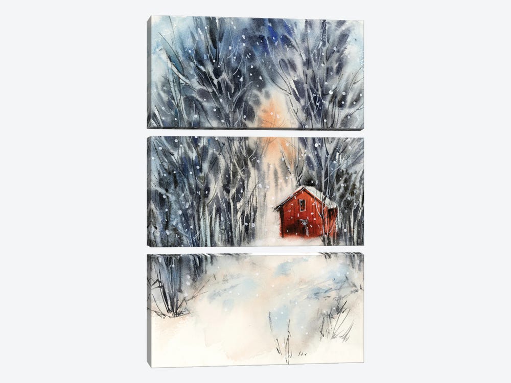 Snowy Landscape by Sophie Rodionov 3-piece Canvas Artwork