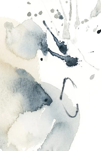 Scandinavian Office: Abstract In Blue Grey And Tan IV by Sophie Rodionov