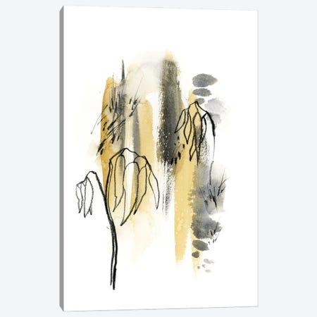 Abstract In Mustard Yellow And Grey Green II Canvas Print #SRV97} by Sophie Rodionov Canvas Print