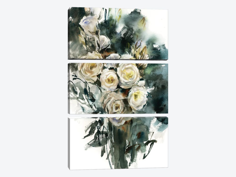 White Florals by Sophie Rodionov 3-piece Canvas Art
