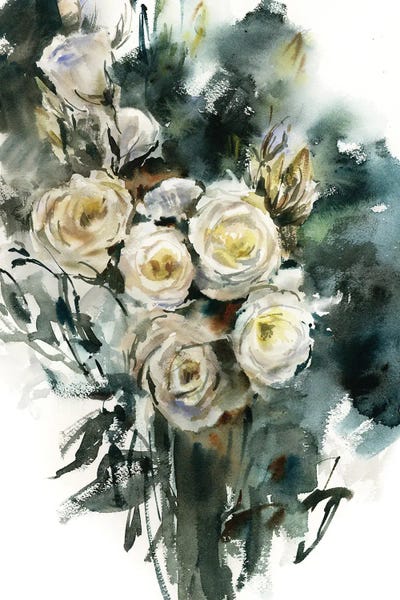 Serene Watercolors: White Florals by Sophie Rodionov