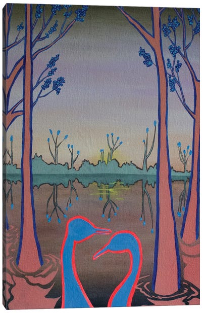 Separation Anxiety Canvas Art Print - Flamingo Art