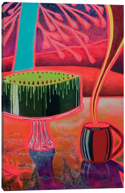The Green Gateau Canvas Art Print - Cake & Cupcake Art