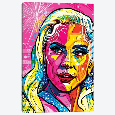 Lady Gaga Canvas Print #SSD10} by Only Steph Creations Canvas Print