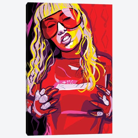 Miley Cyrus Canvas Print #SSD11} by Only Steph Creations Canvas Art Print