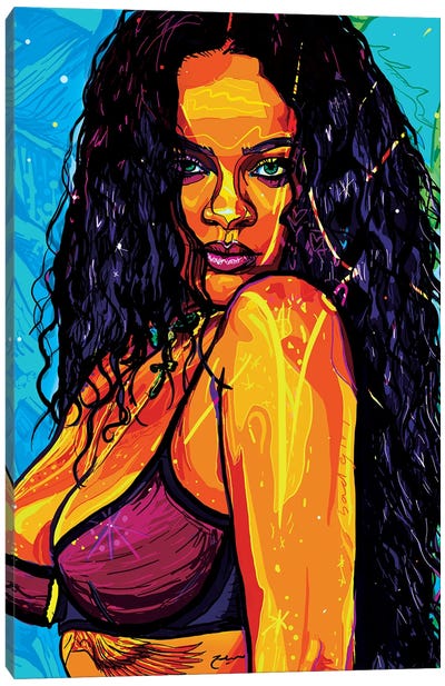 Rihanna Canvas Art Print - Pop Music Art