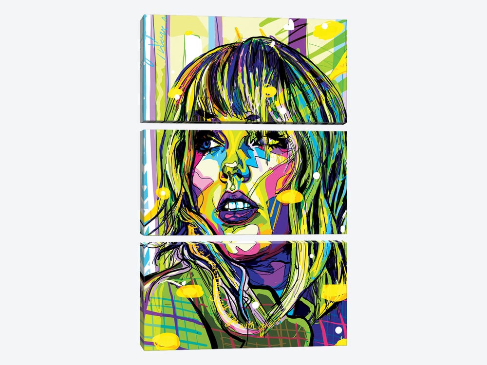 Taylor Swift by Only Steph Creations 3-piece Canvas Art Print