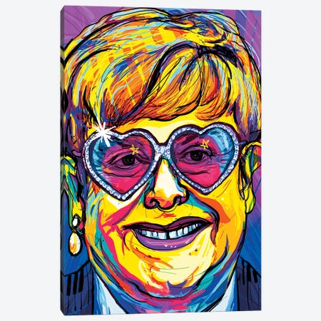 Elton John Canvas Print #SSD19} by Only Steph Creations Art Print