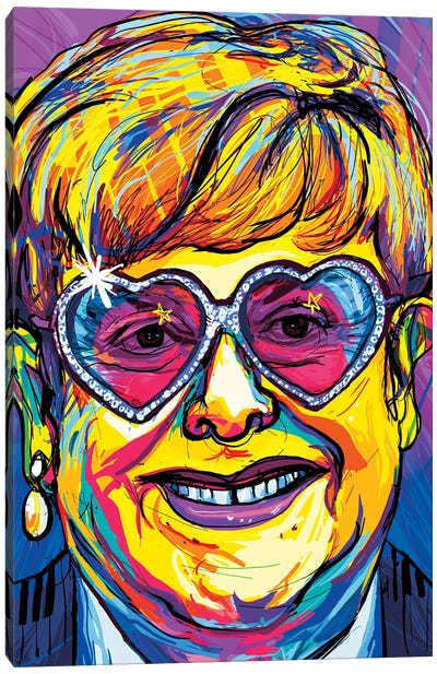 Elton John Canvas Art Print - Elton John