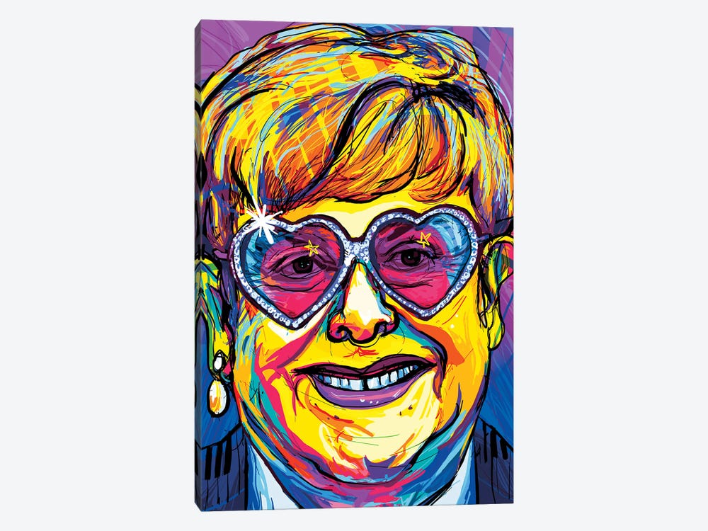 Elton John by Only Steph Creations 1-piece Canvas Print