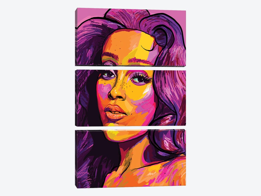 Doja Cat by Only Steph Creations 3-piece Canvas Art