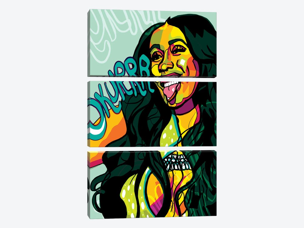 Cardi B by Only Steph Creations 3-piece Canvas Print