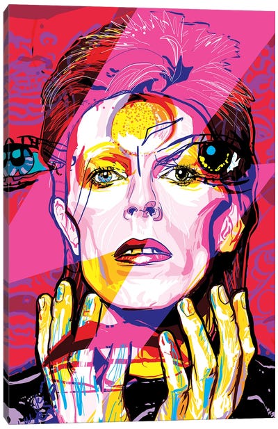 David Bowie Canvas Art Print - Art by 50 Women Artists