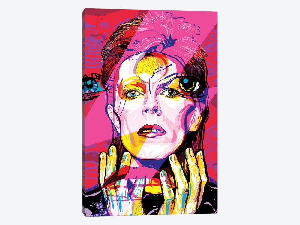 David Bowie by Only Steph Creations 1-piece Canvas Wall Art