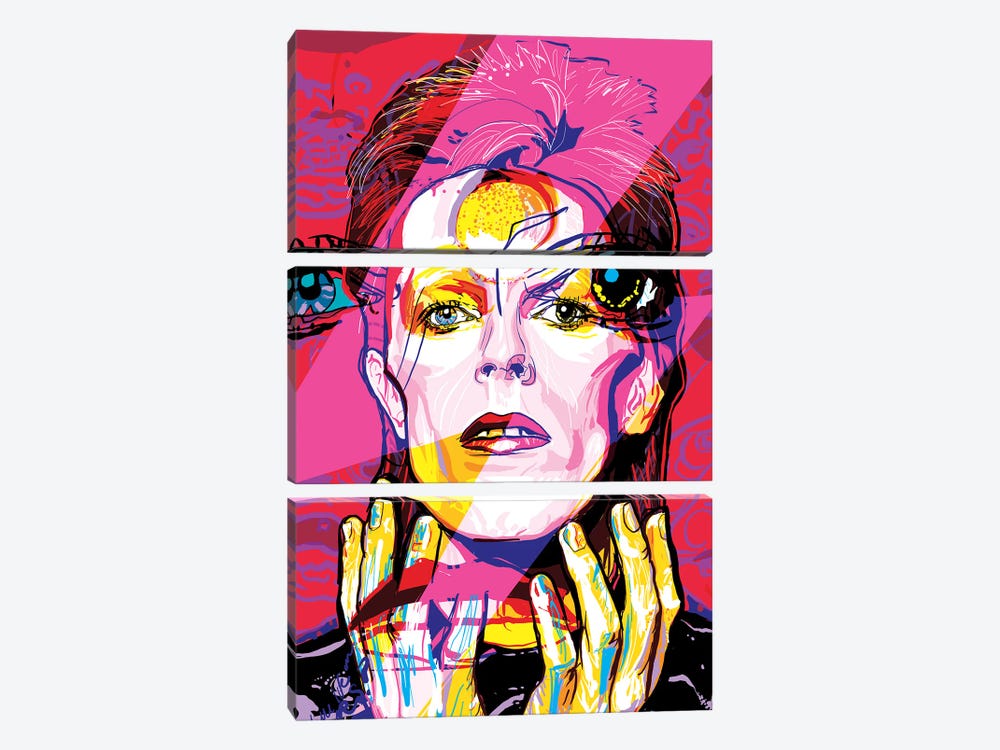David Bowie by Only Steph Creations 3-piece Canvas Artwork