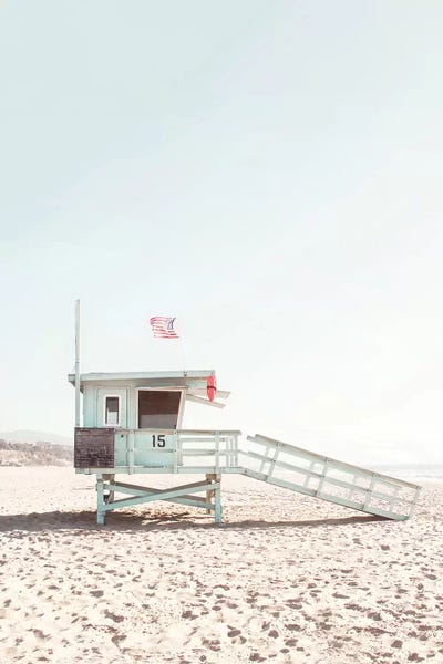 Large Coastal Art - Canvas Prints: Lifeguard Hut by Sisi & Seb