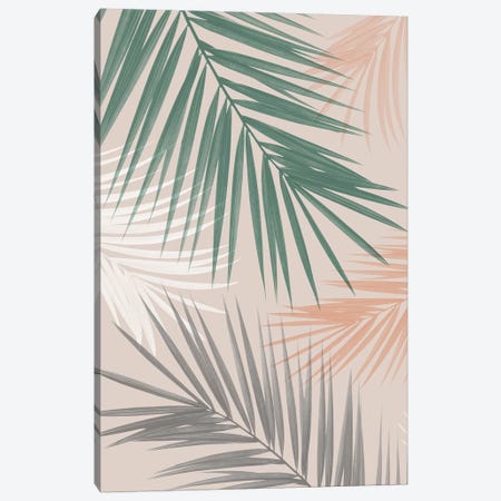 Palm Leaves Play Canvas Print #SSE137} by Sisi & Seb Canvas Print