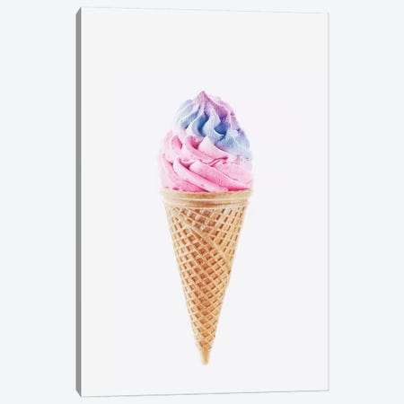 Pink Ice Cream Canvas Print #SSE162} by Sisi & Seb Canvas Print