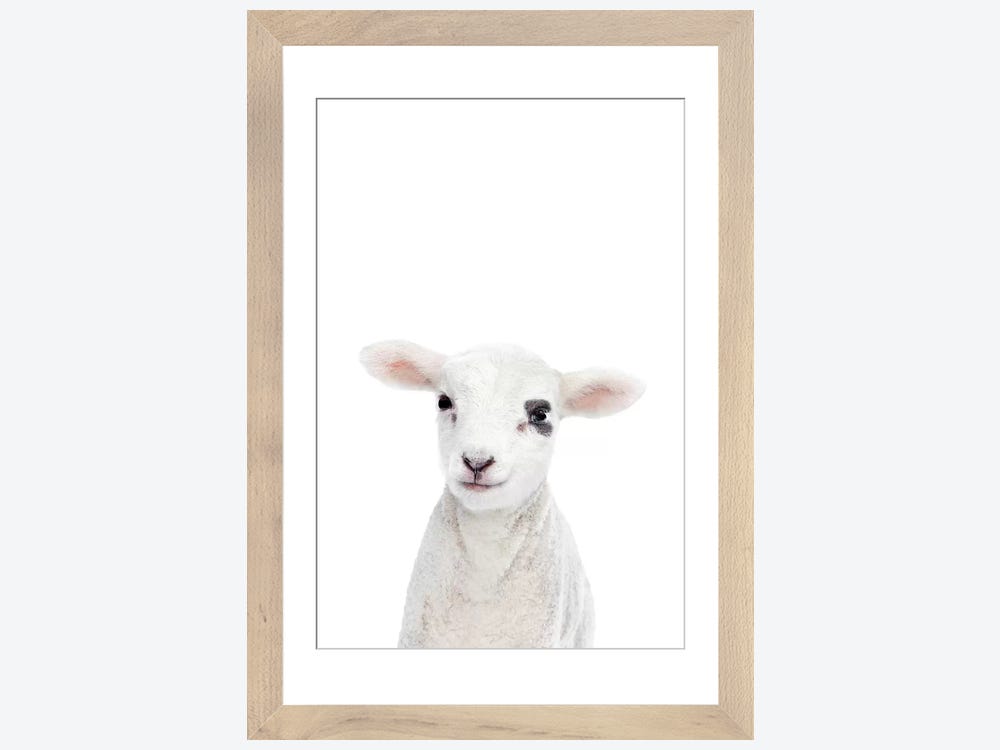 Clearance Nursery Art Buttons Sheep Lamb Original Cut Paper Illustration Scrapbook  Paper Assemblage 