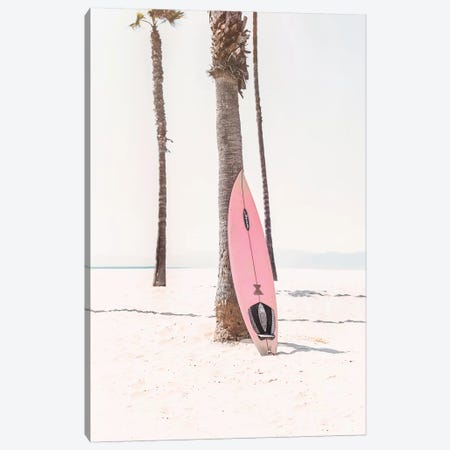 Pink Surf Board Canvas Print #SSE173} by Sisi & Seb Canvas Art