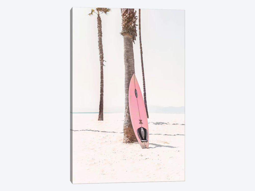 Pink Surf Board by Sisi & Seb 1-piece Canvas Wall Art