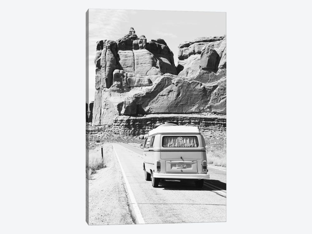 Road Trip In Black & White by Sisi & Seb 1-piece Canvas Wall Art