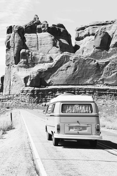 Black & White Pop Culture Art: Road Trip In Black & White by Sisi & Seb