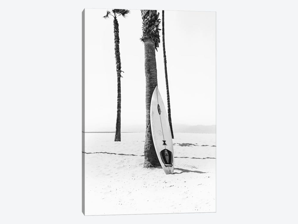 Surf Board In Black & White by Sisi & Seb 1-piece Canvas Art