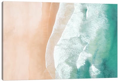 Aerial Sea Canvas Art Print - Wave Art