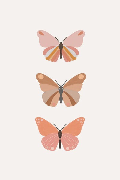 Butterflies Illustration by Sisi & Seb metal wall art