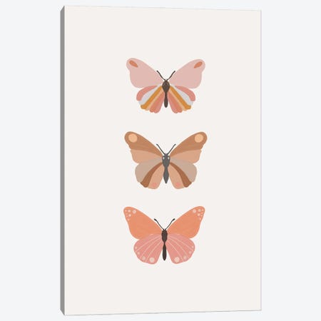Butterflies Illustration Canvas Print #SSE227} by Sisi & Seb Canvas Art Print