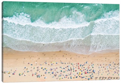 Aerial Summer Beach Canvas Art Print - Sisi & Seb
