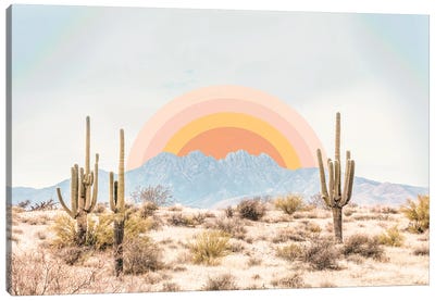 Arizona Sunrise Canvas Art Print - Desert Landscape Photography