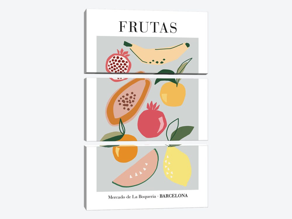 Frutas by Sisi & Seb 3-piece Canvas Art Print