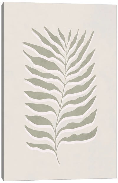 Green Abstract Leaf Art III Canvas Art Print - Sisi & Seb