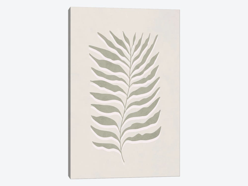 Green Abstract Leaf Art III by Sisi & Seb 1-piece Canvas Art Print