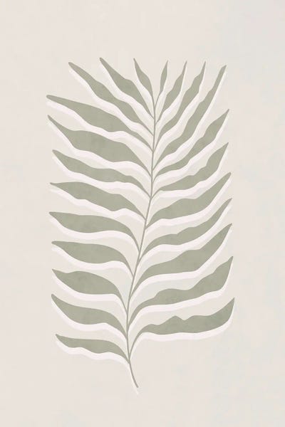 Sisi & Seb: Green Abstract Leaf Art III by Sisi & Seb