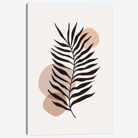 Abstract Palm Leaf Canvas Print #SSE289} by Sisi & Seb Canvas Artwork