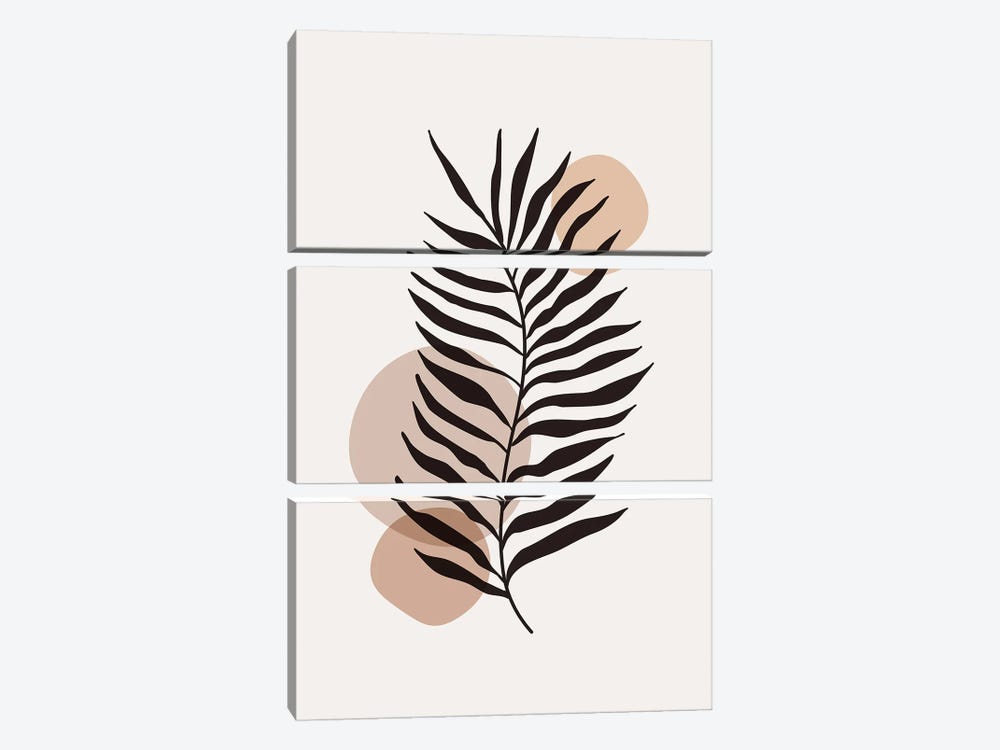 Abstract Palm Leaf by Sisi & Seb 3-piece Canvas Art Print