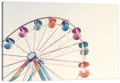 Ferris Wheel Canvas Art Print - Amusement Park Art