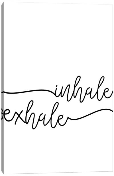 Inhale x Exhale Canvas Art Print - Quotes & Sayings Art