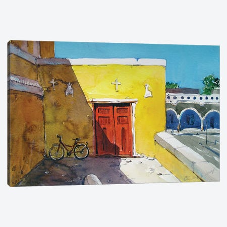 Mexican Yellow Canvas Print #SSF21} by Svetlin Sofroniev Canvas Wall Art