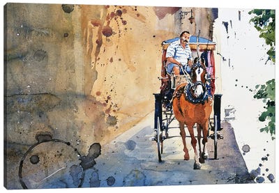 Narrow Life Canvas Art Print - Carriage & Wagon Art