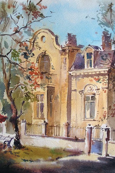 Old Street II by Svetlin Sofroniev metal wall art