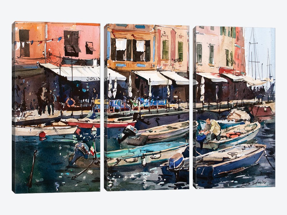 Portofino II by Svetlin Sofroniev 3-piece Canvas Art Print