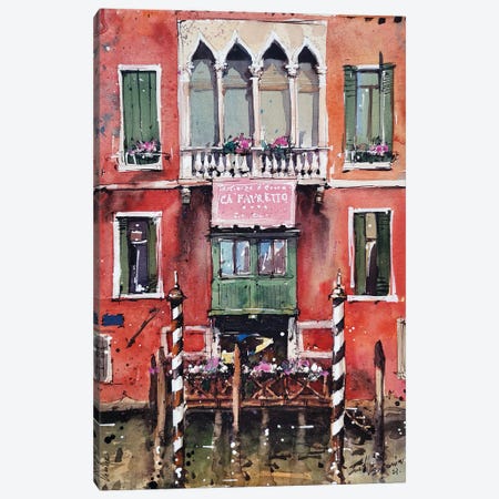Red Venice Canvas Print #SSF39} by Svetlin Sofroniev Canvas Print