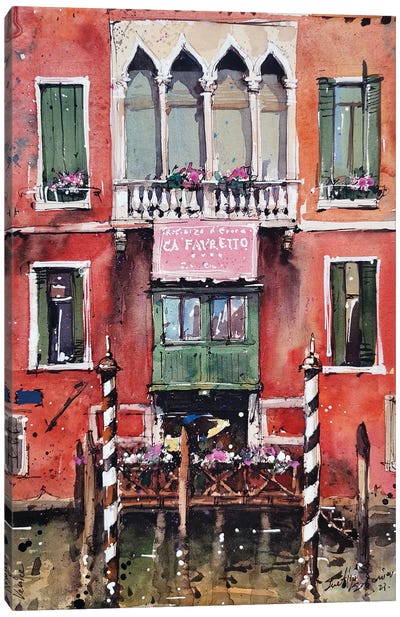 Red Venice Canvas Art Print - Svetlin Sofroniev