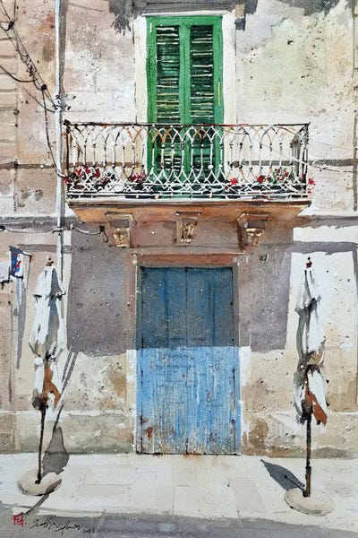 Svetlin Sofroniev: Two Umbrellas (N87) by Svetlin Sofroniev