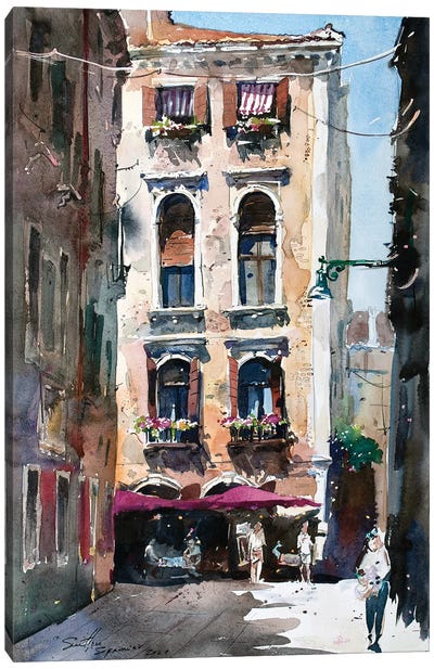Venetian Street Canvas Art Print - Svetlin Sofroniev